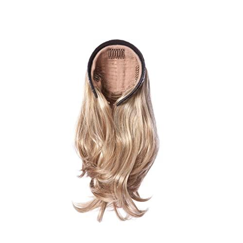 Toni Brattin Headband Fall Straight Color Platinum Blonde - Toni Brattin Hairpieces 17\" Full Length Attached Extensions 2 Interchangable Headbands ChangeLite Heat Friendly Synthetic Women\'s Bundle MaxWigs Booklet