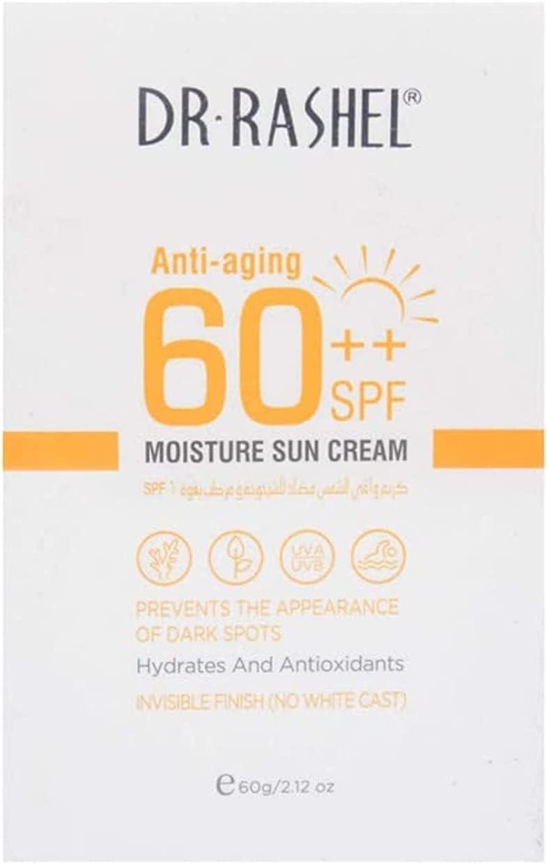 Dr.Rashel DR.RASHEL Dr Rashel Anti Aging 60++ SPF Moisture Sun Cream, Size 60g, 2.12 Oz (Pack Of 1)