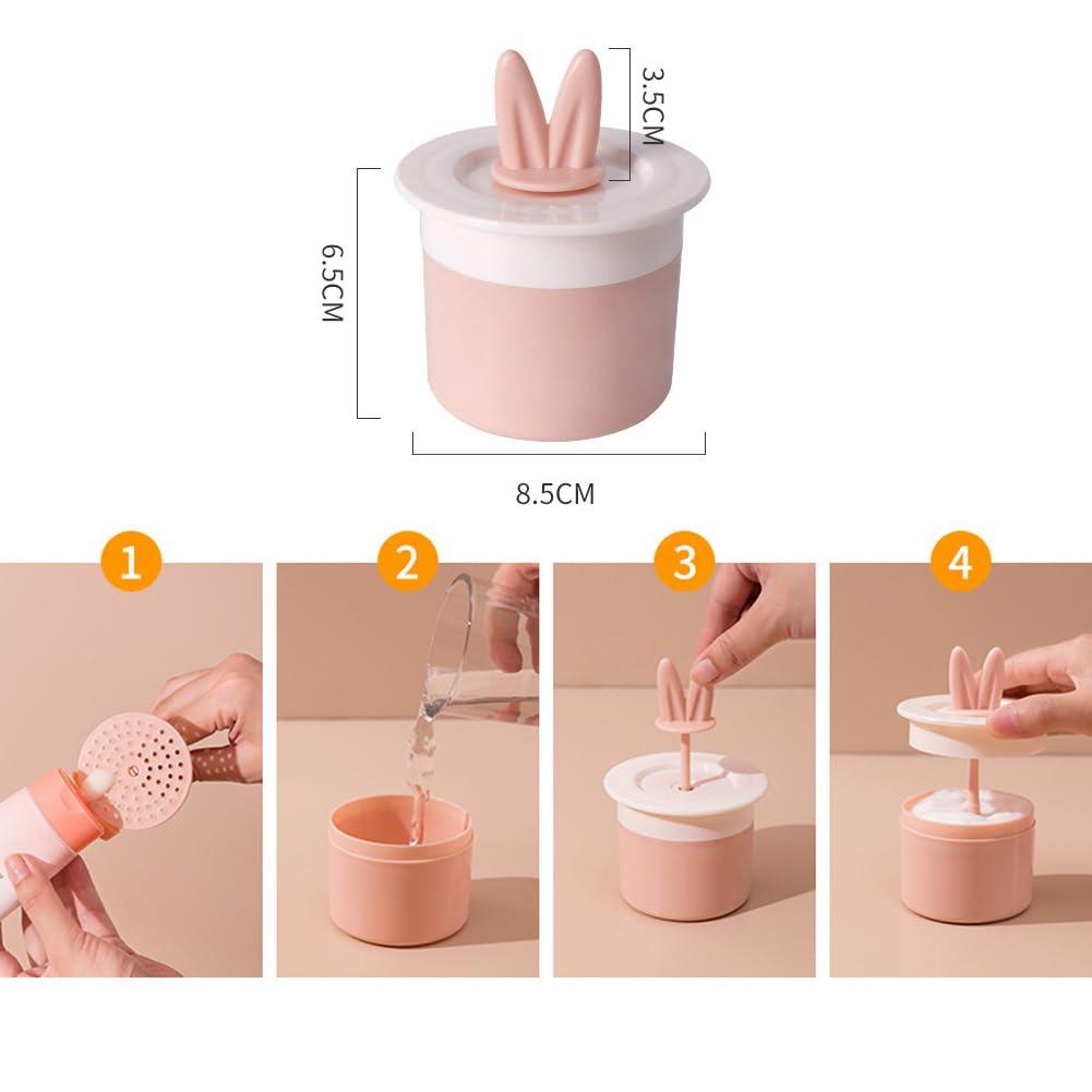 LJJCSFF LJJCSFF 2pcs Foam Maker for Face Wash Cute Bubble Foam Maker Skincare Bubble Cleanser Skin Care Pink Face Soap Foam Maker Face Wash Foamer Pump