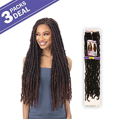 Freetress Braids Freetress Braids Crochet Braids 2X Indie Distressed Loc 26 in (3-pack, 1B)