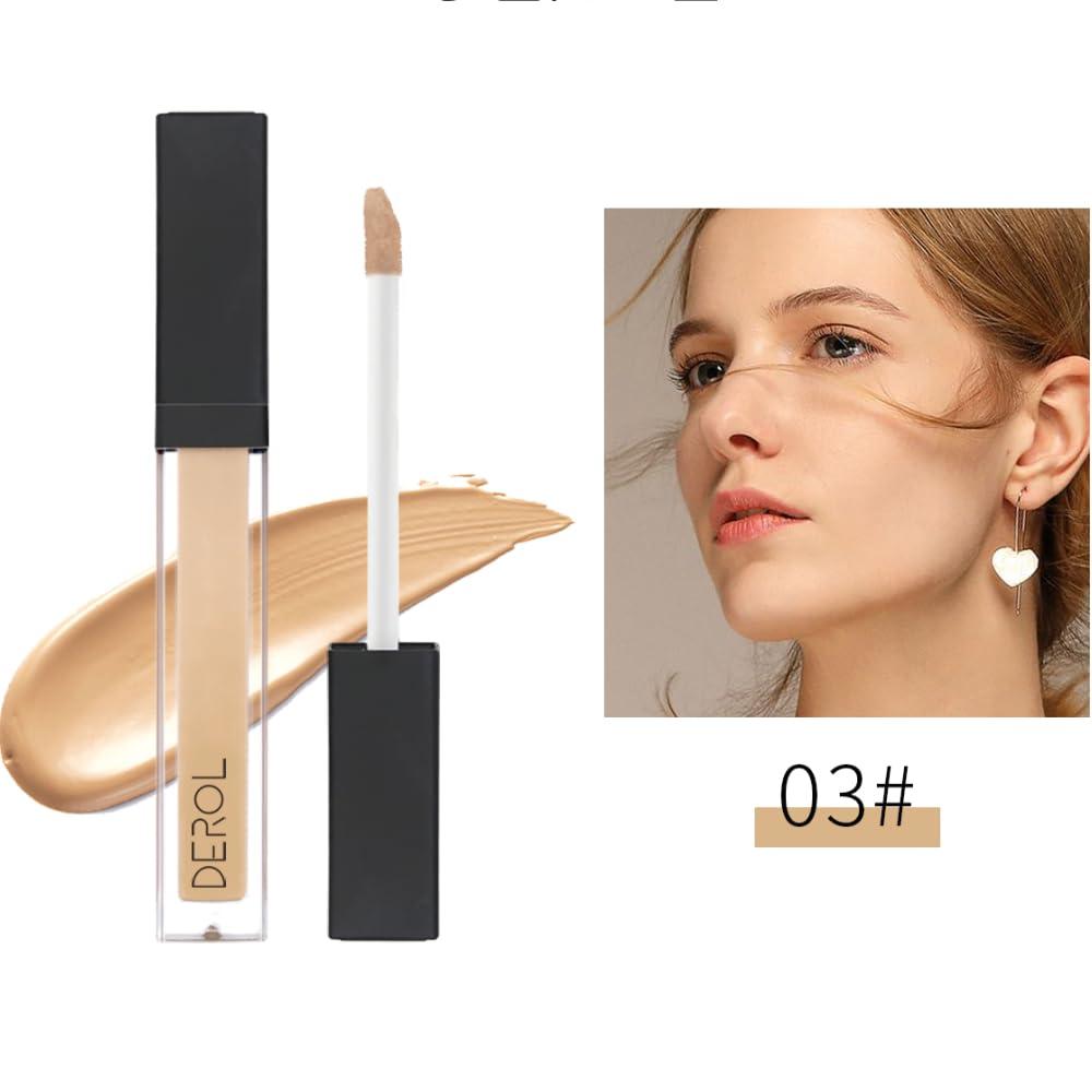 JEMPET Liquid Concealer Makeup - Natural Coverage & Highly Pigmented Lightweight Concealers 6.5ml (03)