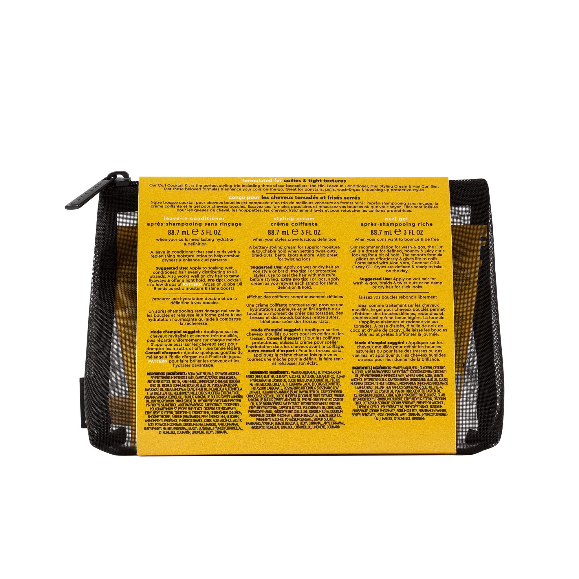 PATTERN PATTERN by Tracee Ellis Ross Curl Cocktail Kit: Leave-In Conditioner, Styling Cream, and Curl Gel