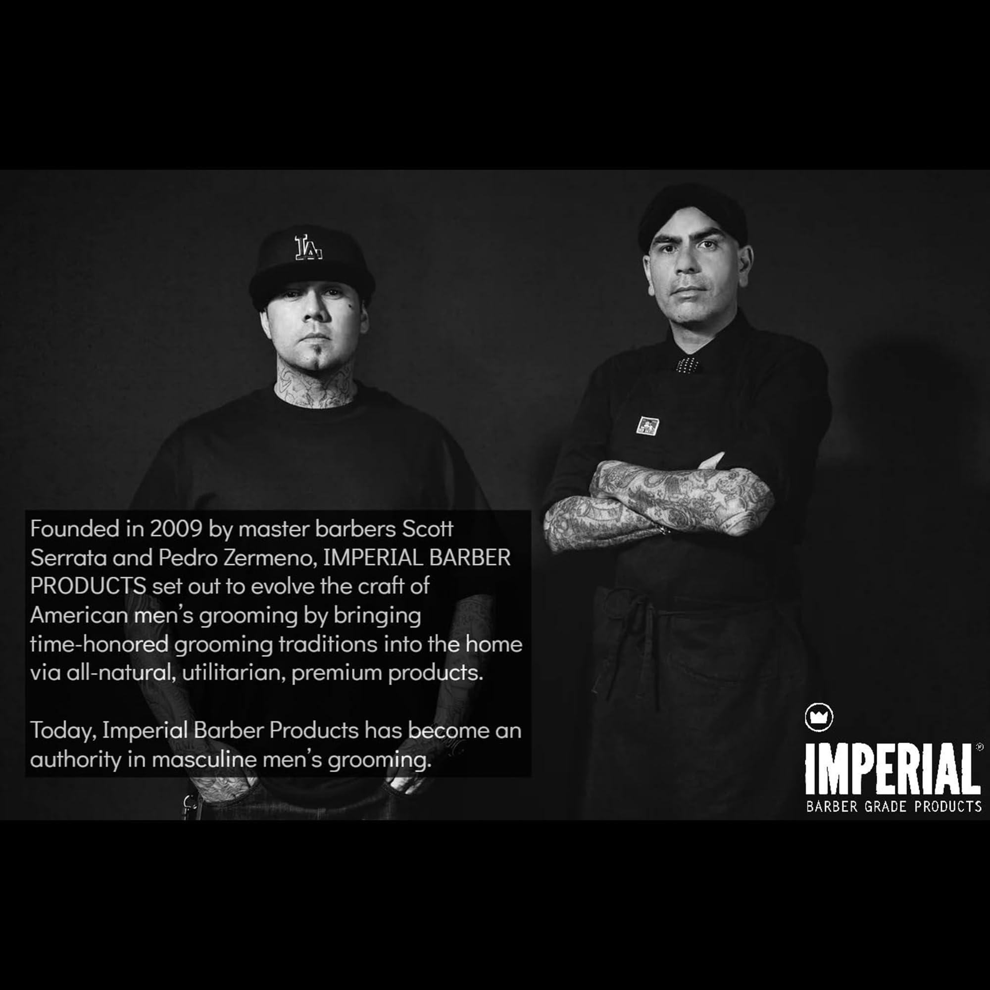 Imperial Barber Imperial Barber Grade Gel Pomade - All Day Strong Hold, No Flaking, Water Based, Reactivatable - Natural Men\'s Hair Styling Product 12oz