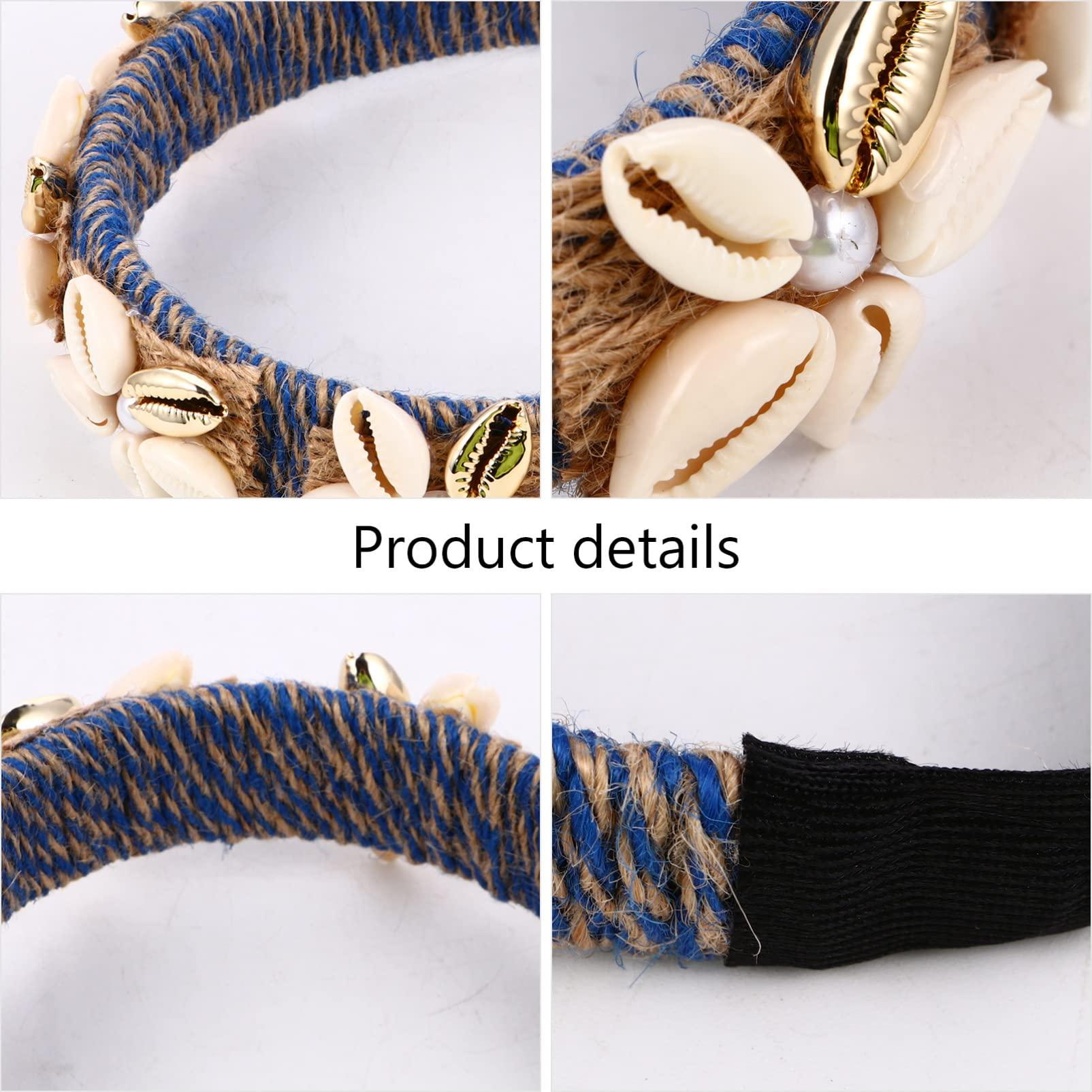 FOMIYES FOMIYES 1pc Shell Rope Headband Beach Wedding Party Hairhoop Bridal Beach Headbands Cowrie Shell Headband Hair Accessories Seashell Headpiece Girl Headband Bride Baroque Conch Shell
