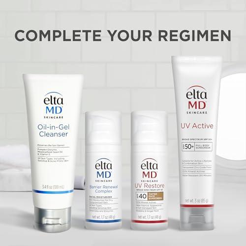 EltaMD EltaMD UV Restore Tinted Face Sunscreen, SPF 40 Tinted Mineral Sunscreen for Sun Damaged Skin Repair, Zinc Oxide Sunscreen Formula, 1.7oz Pump