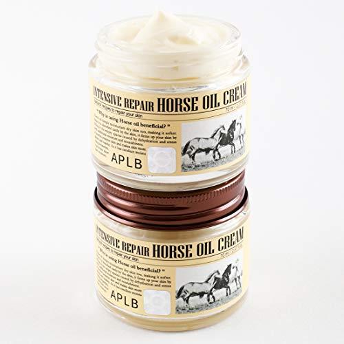 APLB APLB Intensive Repair Horse Oil Cream Moisturizer 2.37FL.OZ./ Korean Skin Care, Natural Jeju Horse Oil, Centella Asiatica Extract, Retain Moisture & Improve Elasticity