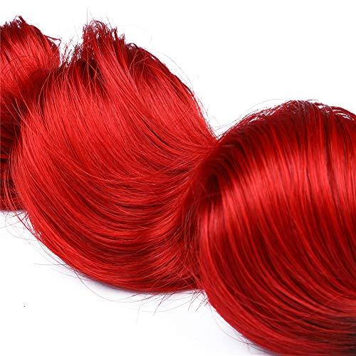 General Malaysian Ombre Loose Wave Bundles with Closure Frontal Loose Wavy Mixed Length 13 with 4 Inches Virgin Ombre Hair Bundles with Closure #1B/#Red