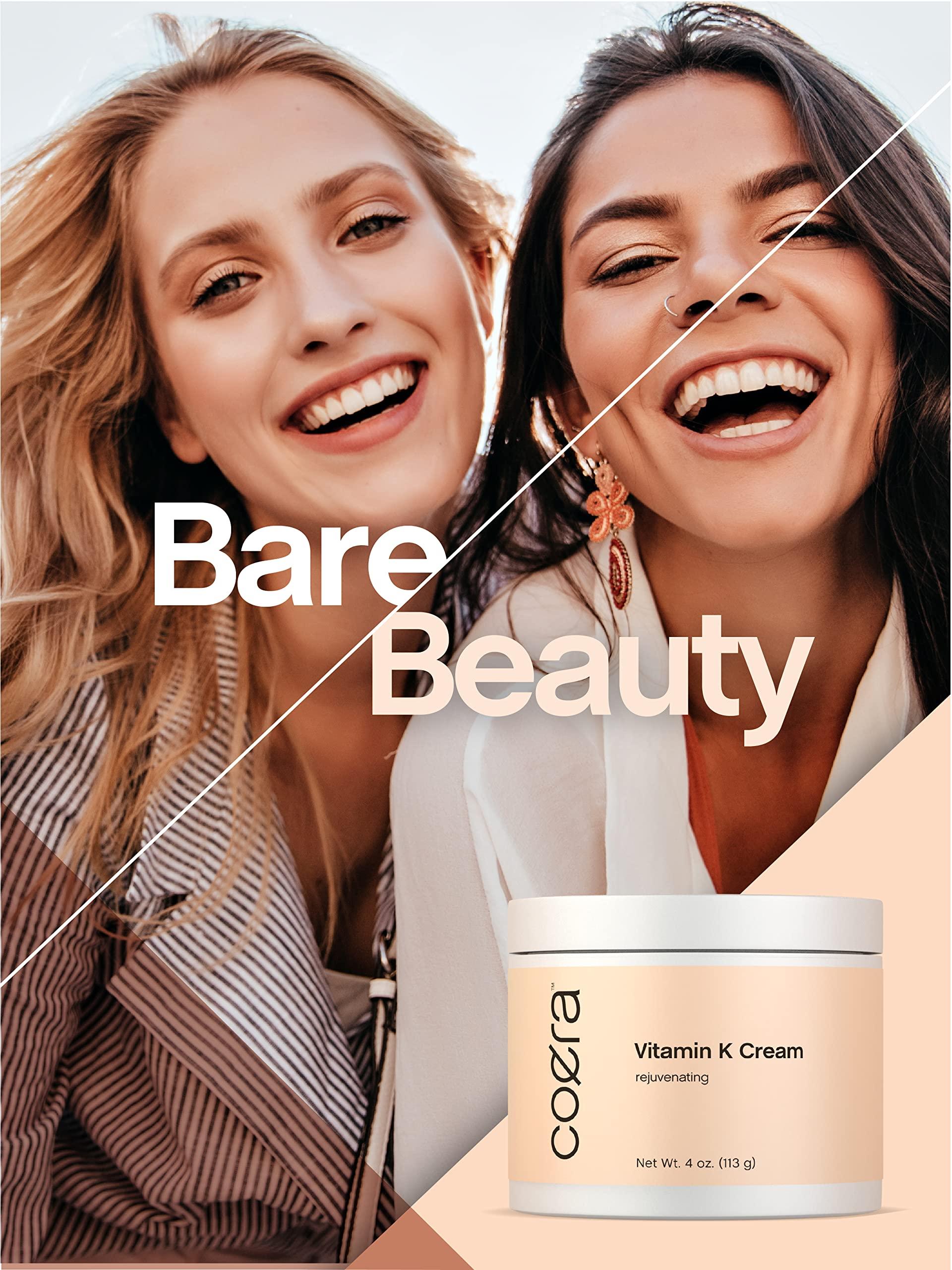 Horbäach Vitamin K Cream 4 oz | Premium Formula for Bruises, Spider Veins, Dark Circles, Broken Capillaries, Eyes, and Face | Paraben and SLS Free