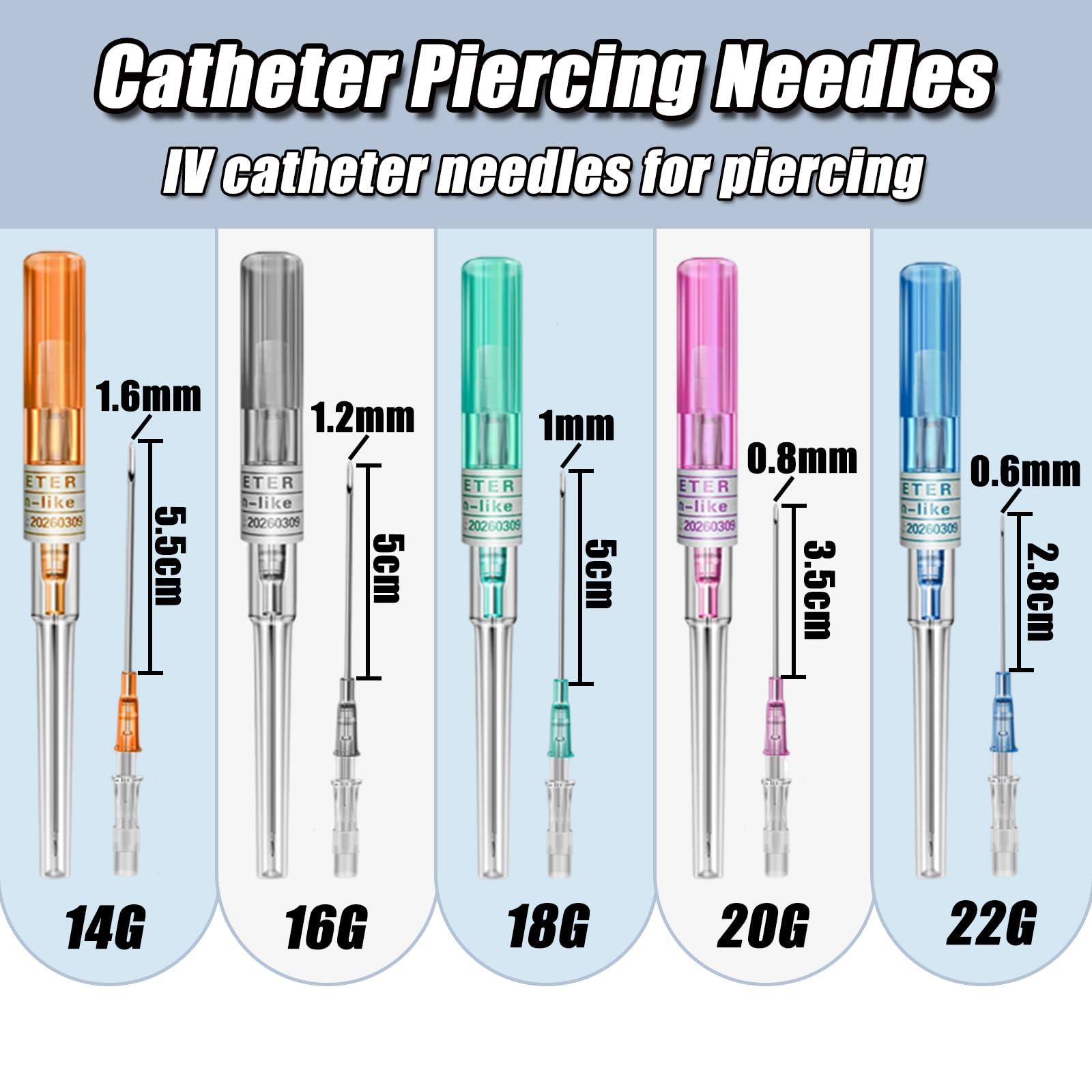 YONGDA Catheter Piercing Needles - YONGDA 10Pcs 14G Catheter Needles Cateter Para Catheter Hollow Needles for Ear Nose Belly Cartilage Piercing Needles