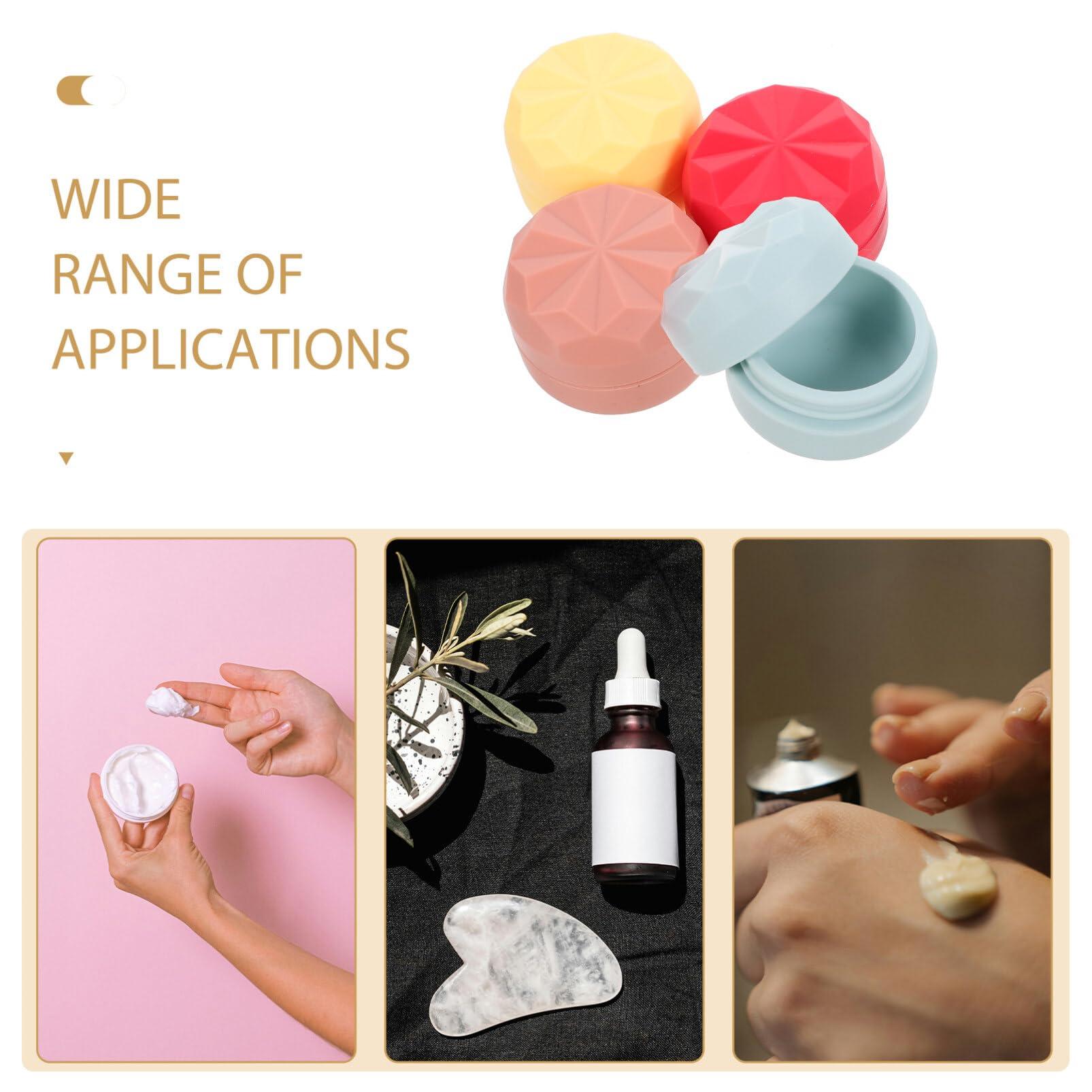 Baluue Baluue Silicone Cream Jars 4pcs Silicone Cream Travel Container Leak-proof Lotion Jars 20ml Cosmetic Cream Jar Travel Size Toiletries Bottles for Cosmetic Face Body Hand Cream Supplies