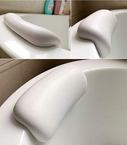 Tellgoy-pillow Spa Bath Pillow with Large Suction Cups, Bathtub Cushion with PU, Luxury Bath Tub Pillow Rest Fits Any Tub, Straight Back Tub, A