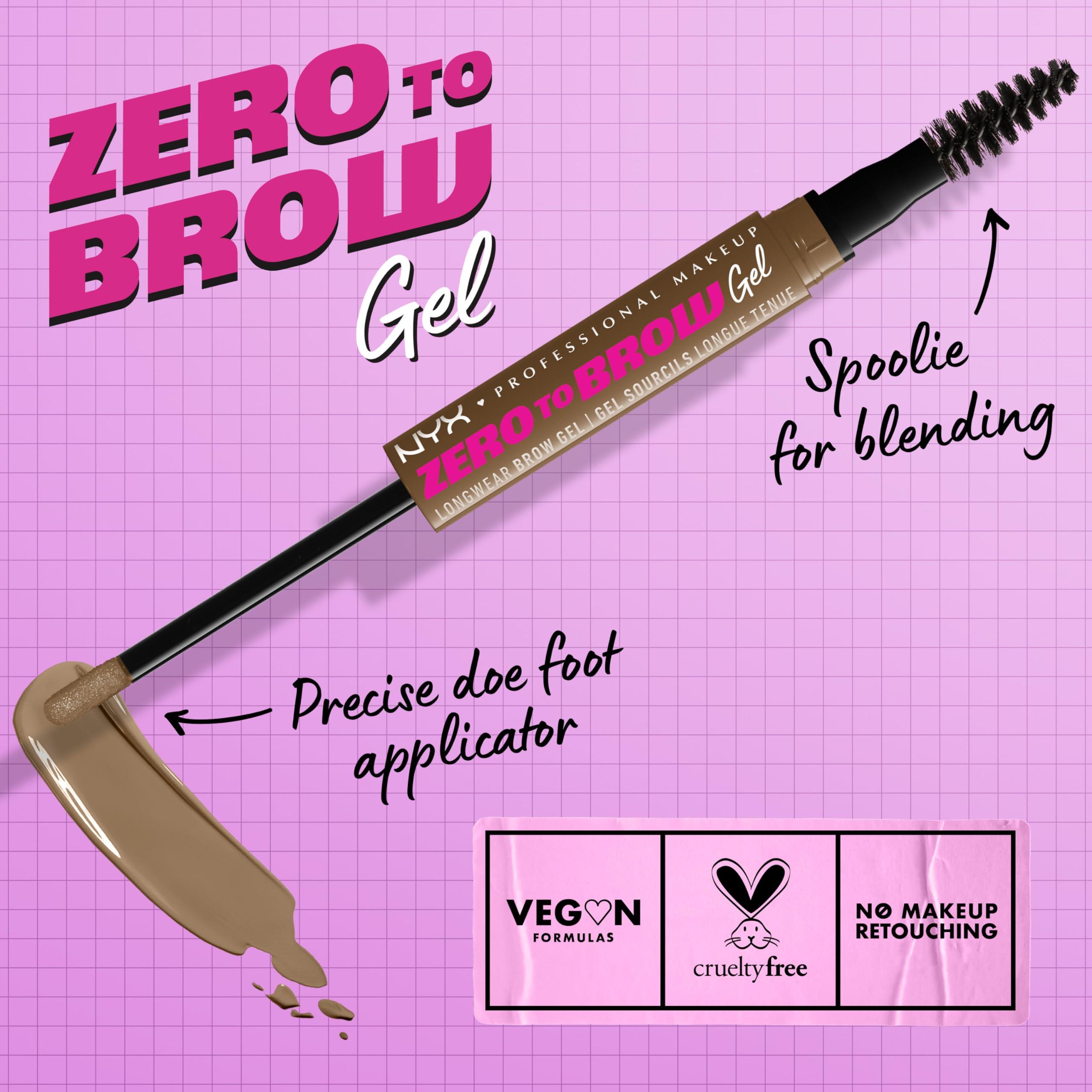 NYX PROFESSIONAL MAKEUP NYX PROFESSIONAL MAKEUP Zero to Brow, Longwear Eyebrow Gel, Taupe
