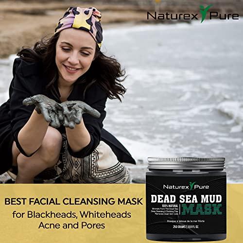 Naturex Pure Naturex Pure Dead Sea Mud Mask – Luxurious Mud Masks for Women and Men – Advanced All-Natural Dead Sea Mud Mask for Blackheads, Whiteheads, Hyperpigmentation, Acne – 8.8fl oz
