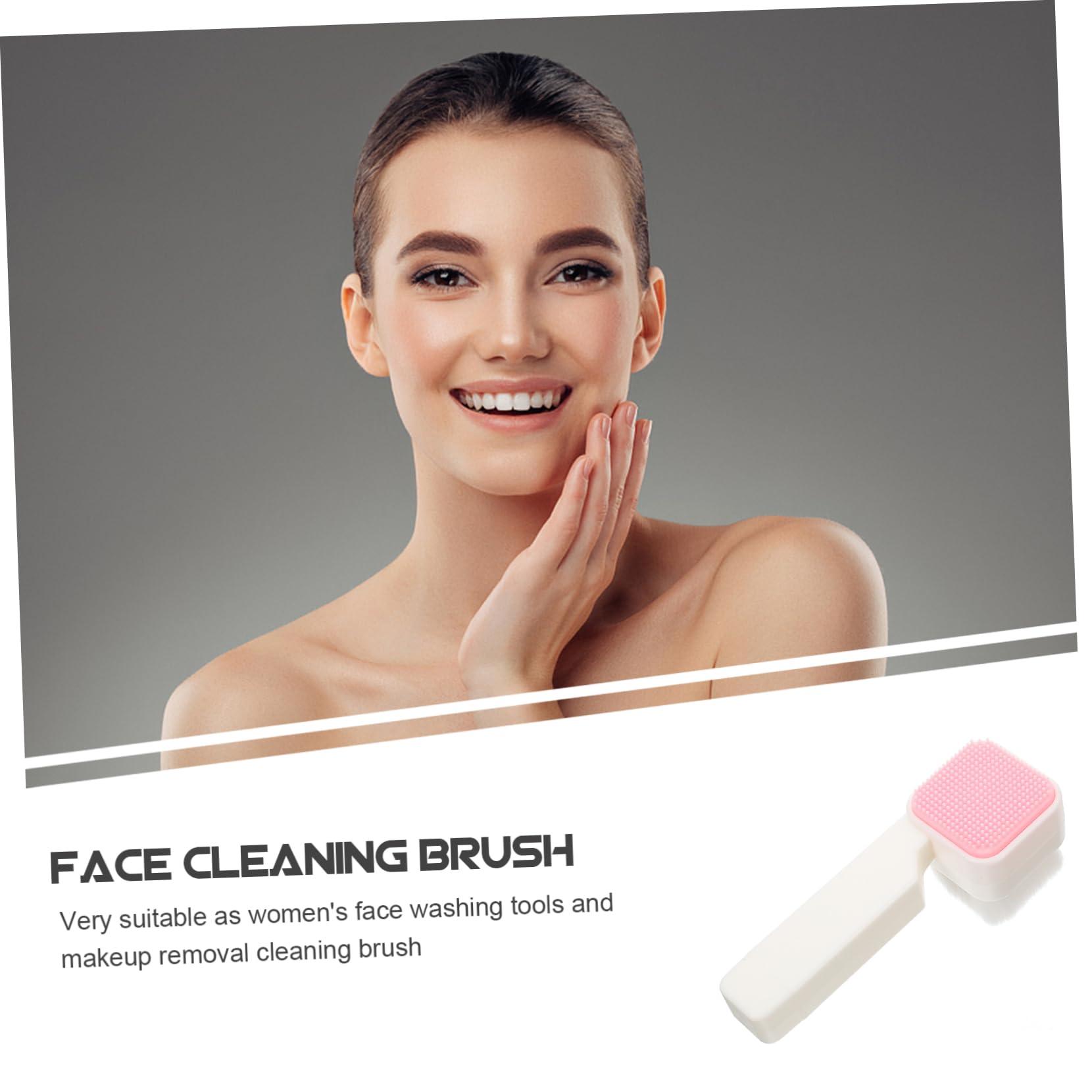 Hemoton Hemoton Square Facial Cleansing Brush Face Brush Face for Cleansing and Exfoliating Cleansing Facial Brush Face Wash Scrubber Manual Facial Brush Deep Cleaning Brush White