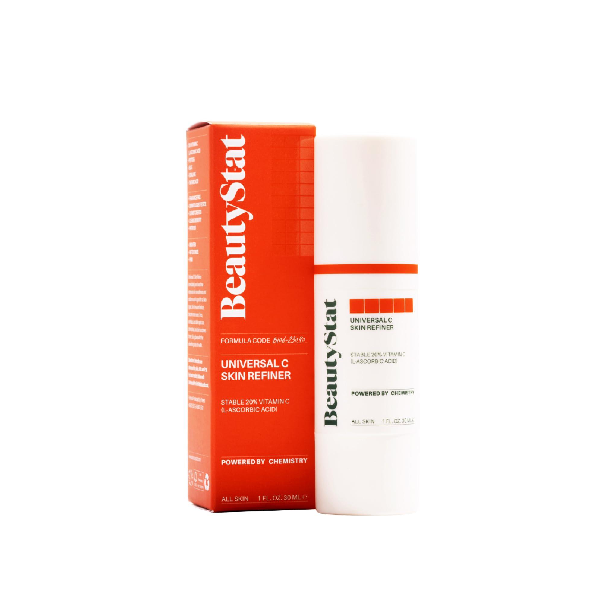 BeautyStat BeautyStat Universal C Refiner - Made in the USA - 20% Pure Vitamin C Serum For Face - Clinically Tested to Decrease the Look of Fine Lines and Wrinkles and Improve Firm Skin Tones - 1oz, 30ml