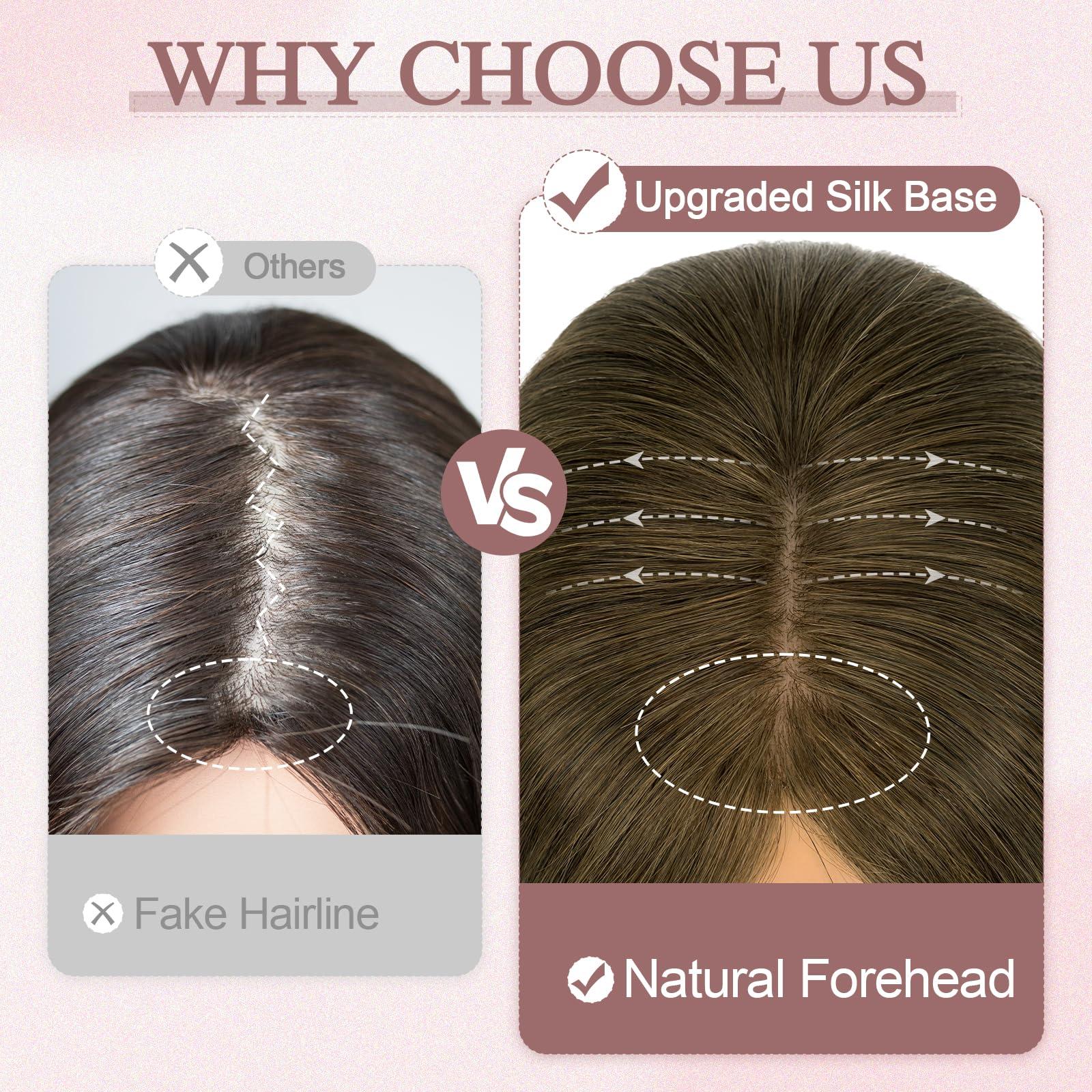 SEGO Pro SEGO Pro Hair Toppers for Women Real Human Hair Human Hair Toppers for Thin Hair Toppers Hair Pieces for Women No Bangs Adds Hair Volume 16 Inch 04 Chocolate Brown