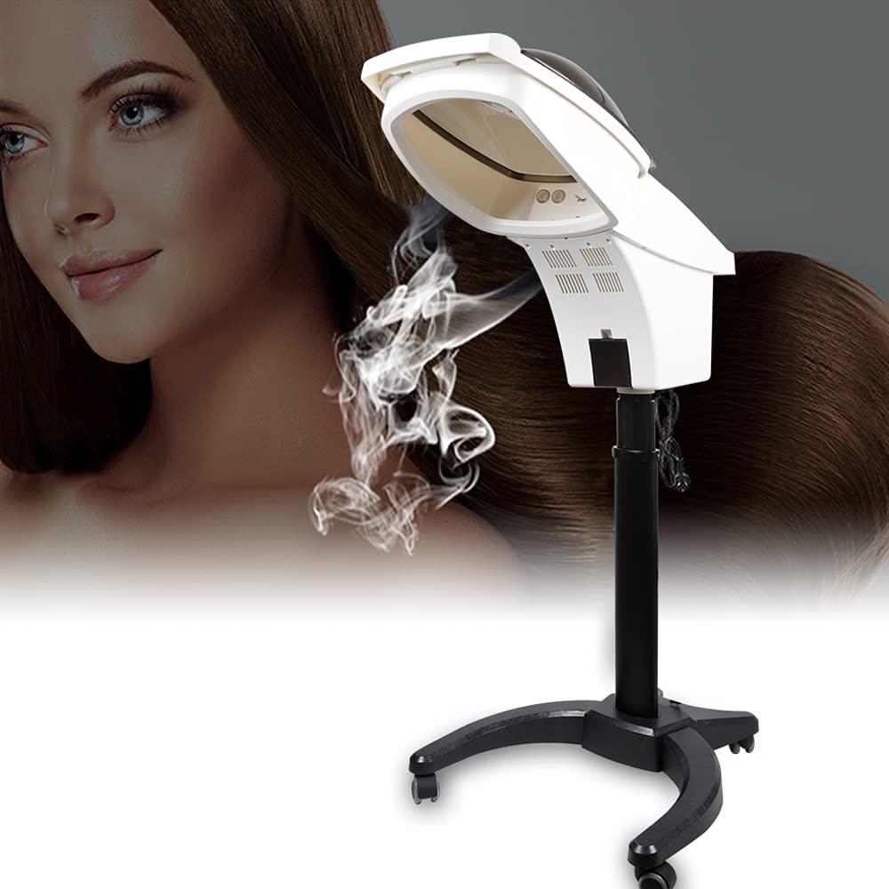 TBVECHI Ultrasonic Hair Steamer with Micro Mist and 3 Modes - Ozone SPA Styling and Treatment for Salon, Rolling Floor Stand Base (US Stock)