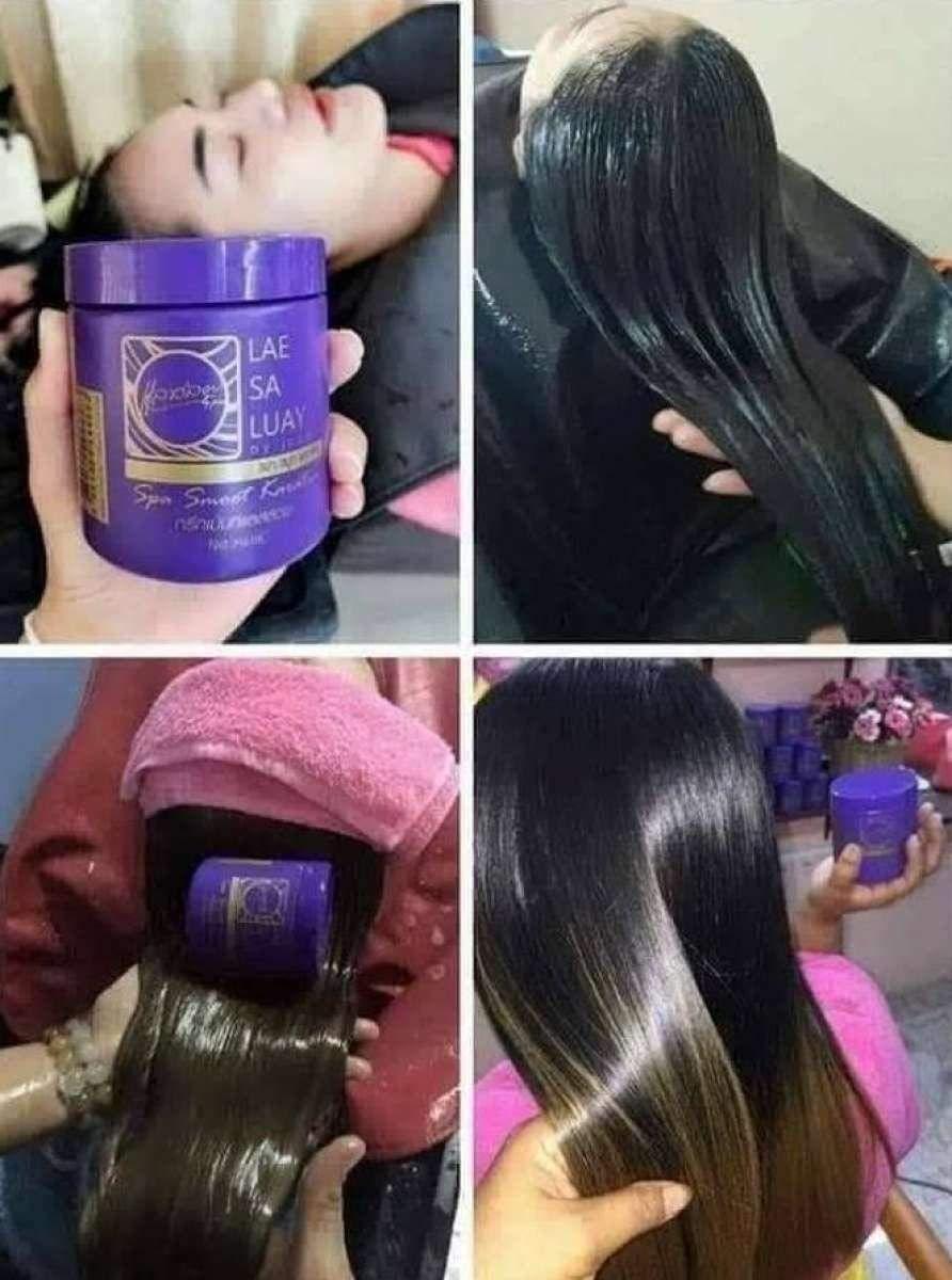 LAE SA LUAY LAE SA LUAY Spa Charcoal Keratin Hair Smoot Treatment Restore Damage Hair, 250 ML. by naveenana shop.