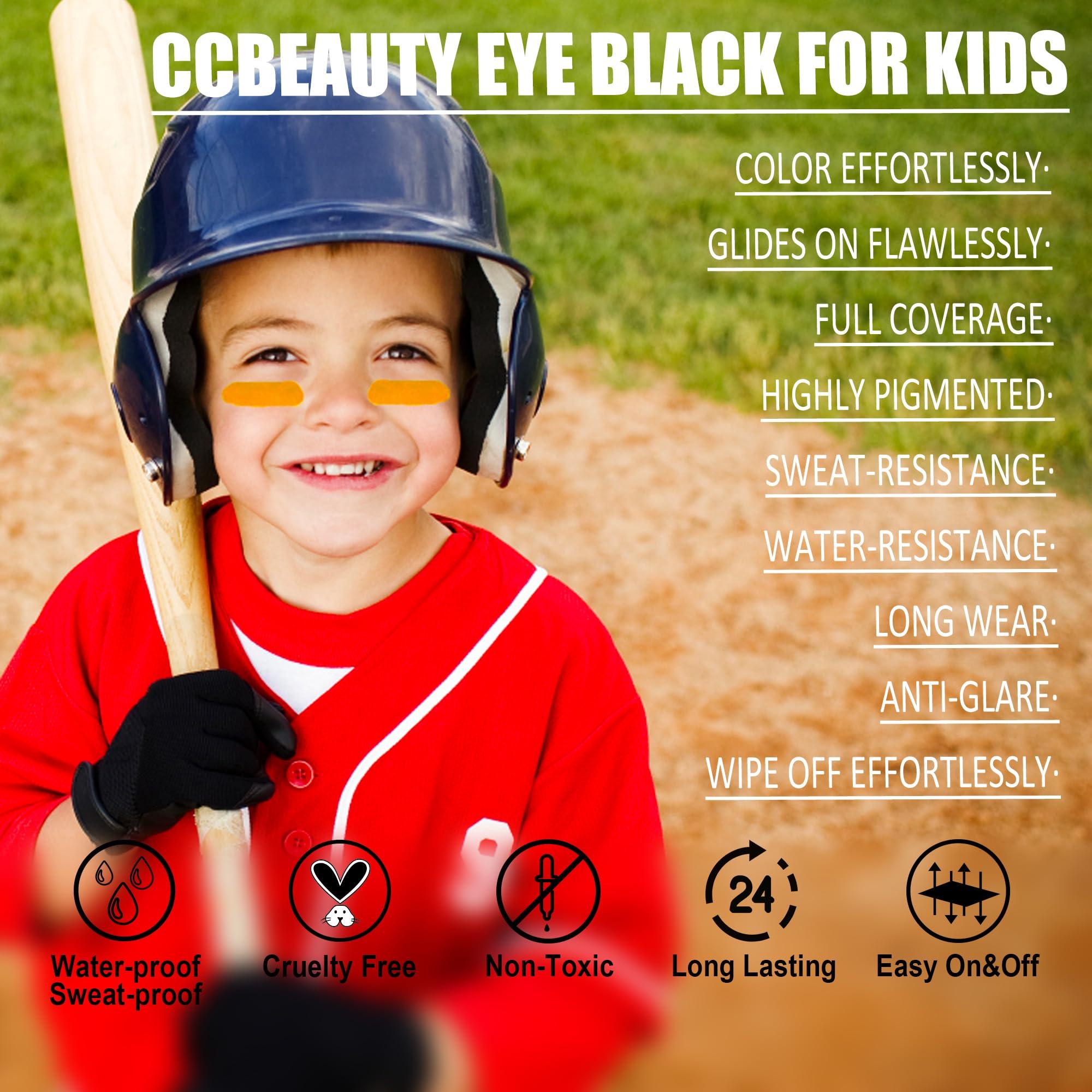 CCbeauty CCBeauty Orange Eye Black Baseball, Face Body Paint Stick Oil, EyeBlack Colors for Sports Softball Football, Hypoallergenic Kids Face Painting Kit for Halloween Stage Cosplay Costume Party