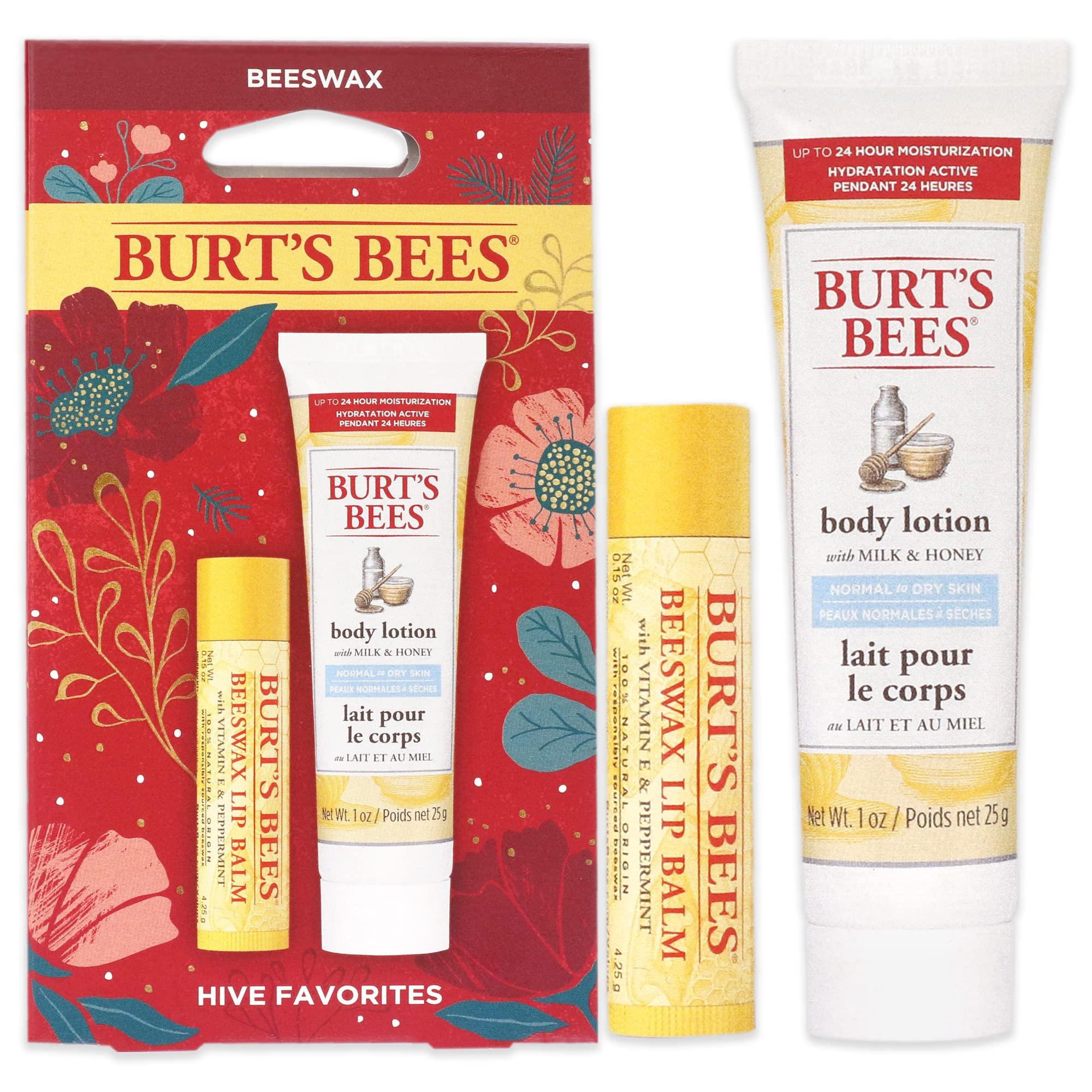 Burt's Bees Burts Bees Hive Favorites Kit - Beeswax Unisex 2021-0.15oz Beeswax Lip Balm, 1.0oz Body Lotion with Milk and Honey, 2 Piece set