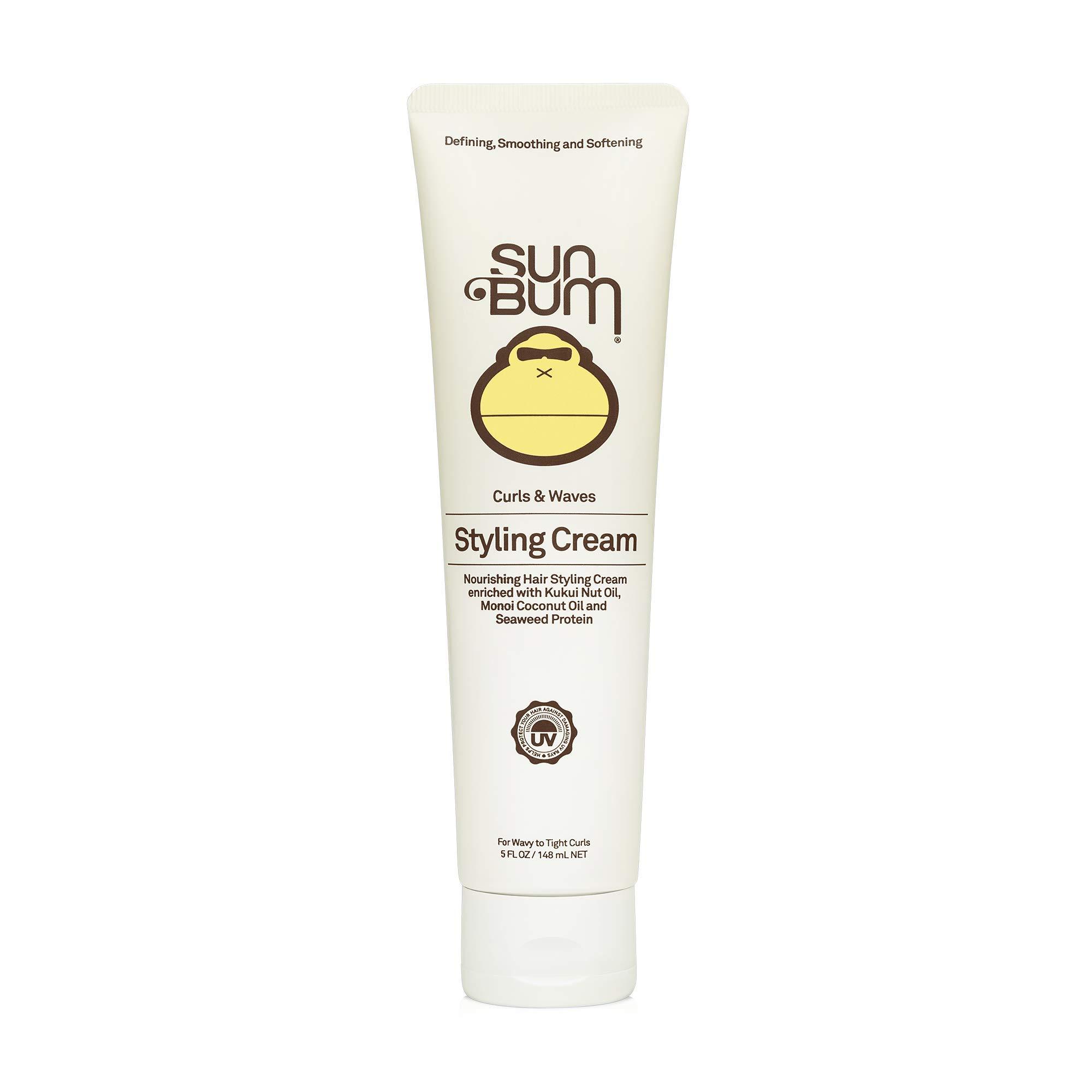 Sun Bum Sun Bum Curls Styling Cream | Vegan and Cruelty Free Moisturizing Hair Treatment for Wavy and Curly Hair | 5 oz
