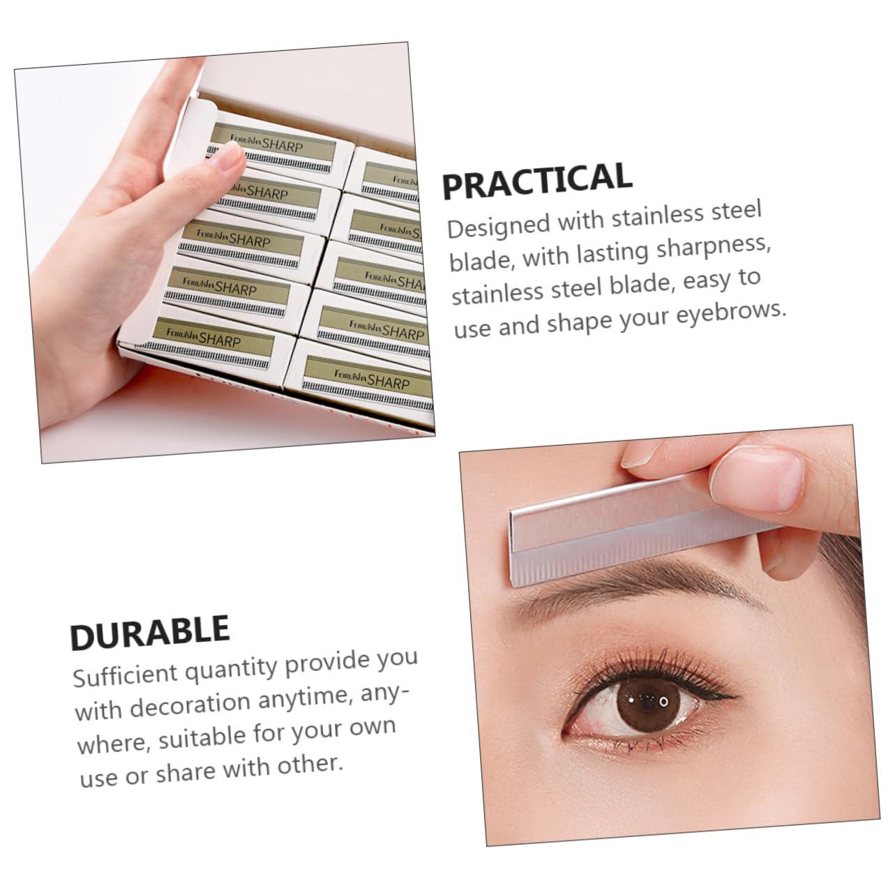 BIUDECO BIUDECO Eyebrow Shaver Eyebrow Trimmer Kit 100 Single Blades for Gentle and Accurate Brow Maintenance