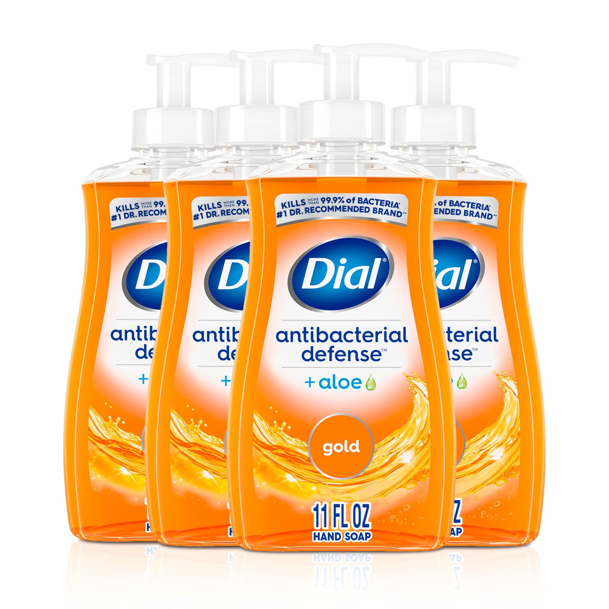 Dial Dial Antibacterial Liquid Hand Soap, Gold, 11 fl oz (Pack of 4)