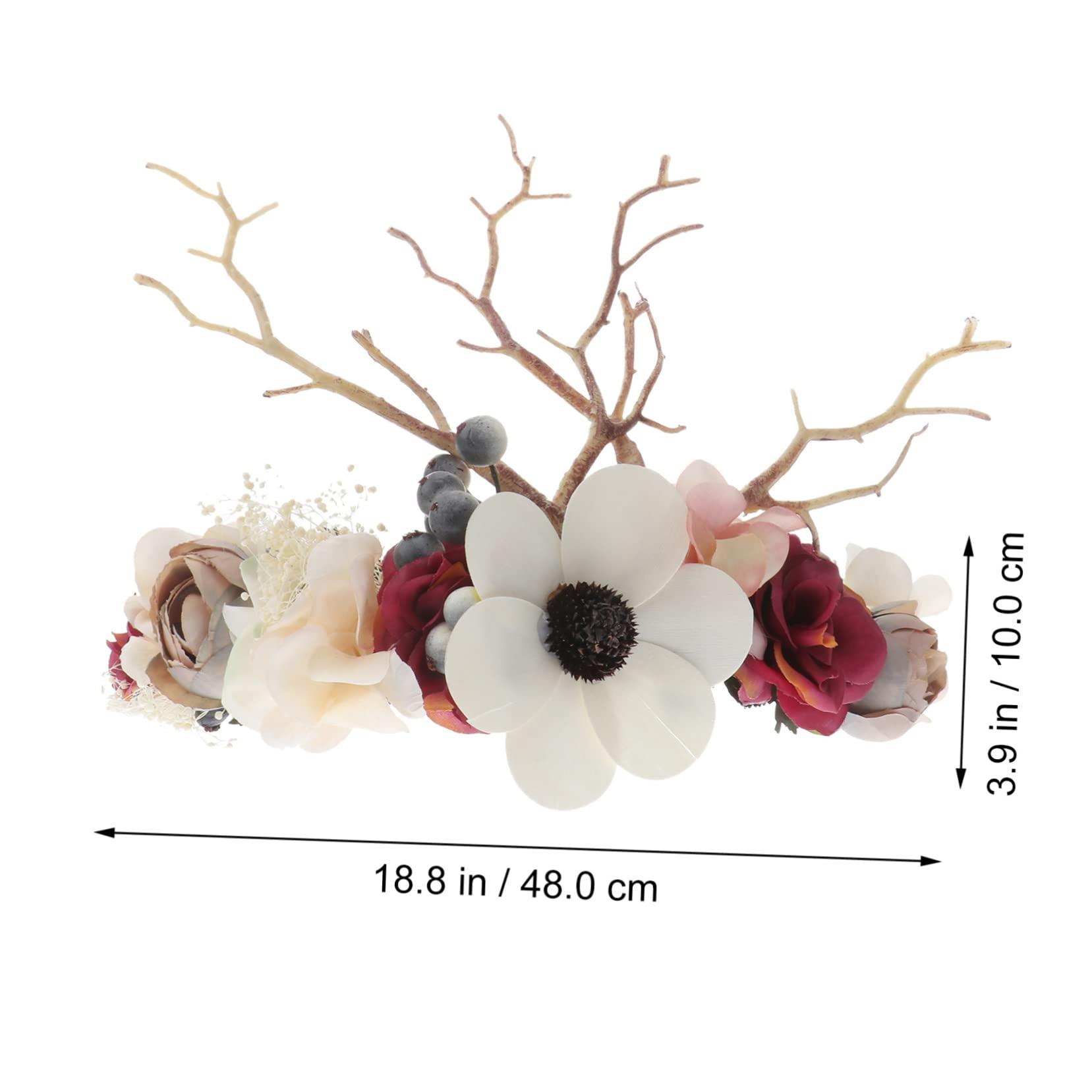 waenhasd waenhasd Flower Head Wreath Flower Headband Floral Headpiece Flower Crown Flower Headwear/1150, 21213