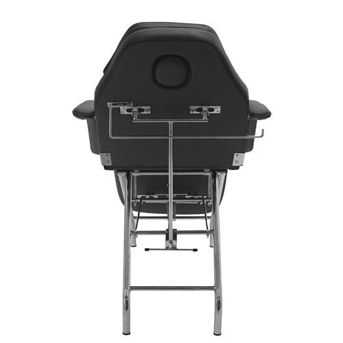 SKINACT SKINACT Basic Facial Chair with Free Stool, Facial Bed, Massage Table (Black)