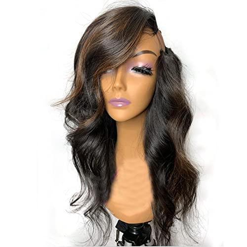 UMRHair 20inch Ombre Balayage Highlight U Part Wig Human Hair Loose Wave 3x1 inch Leave out Body Wave Upart Wigs Glueless U Shape Half Wigs Human Hair for Women Brazilian Virgin Hair Brown 150%