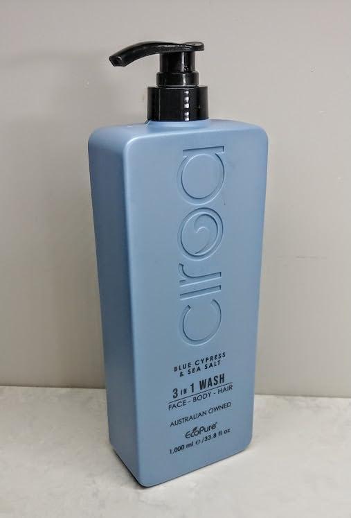 Ciroa Ciroa, 3 in 1 Wash, Blue Cypress & Sea Salt, Face-Body-Hair, 33.8 fl oz, 1,000ml Pack of One