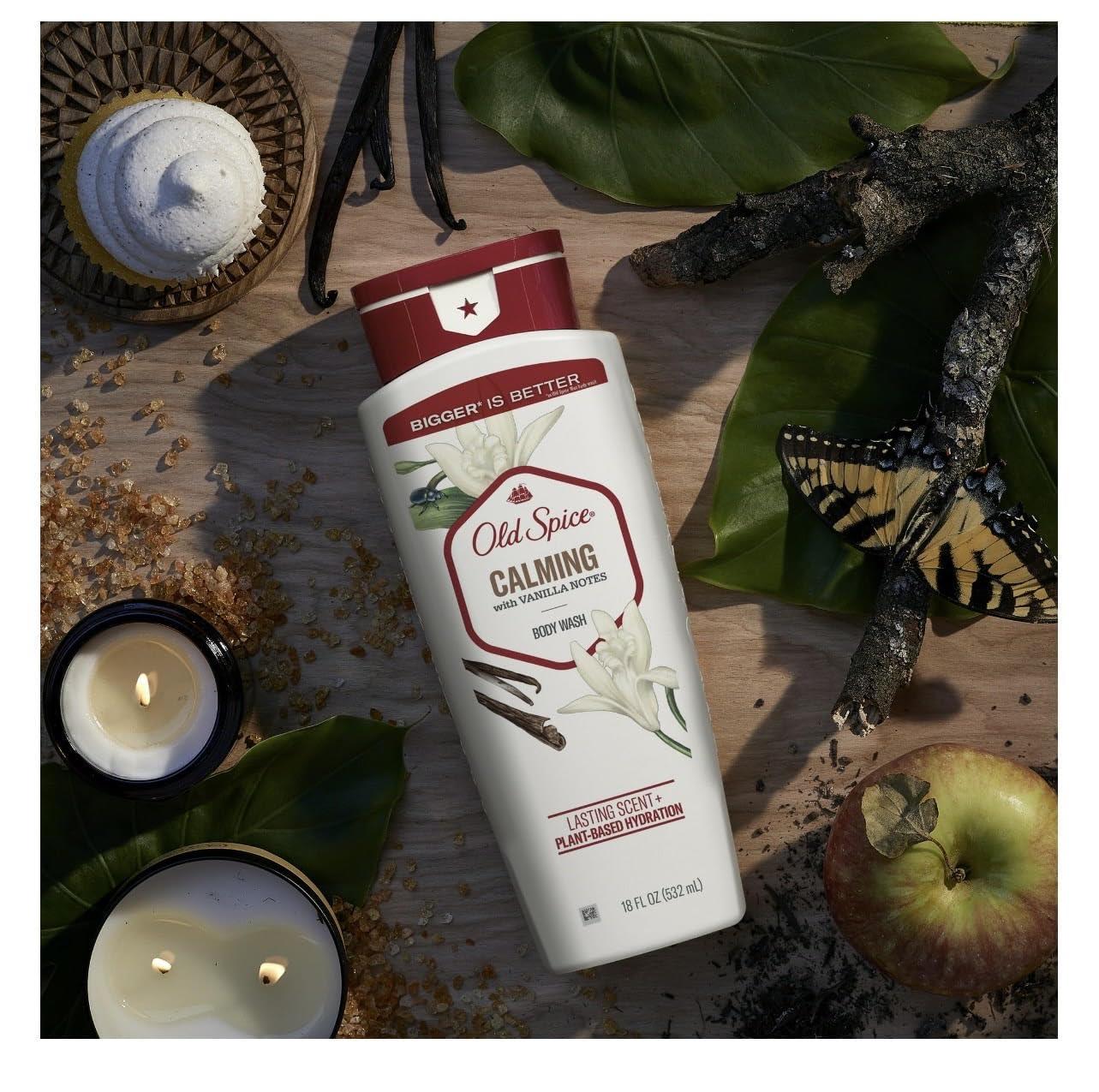 Old Spice Old Spice Men\'s Body Wash Calming with Vanilla Notes, 18oz