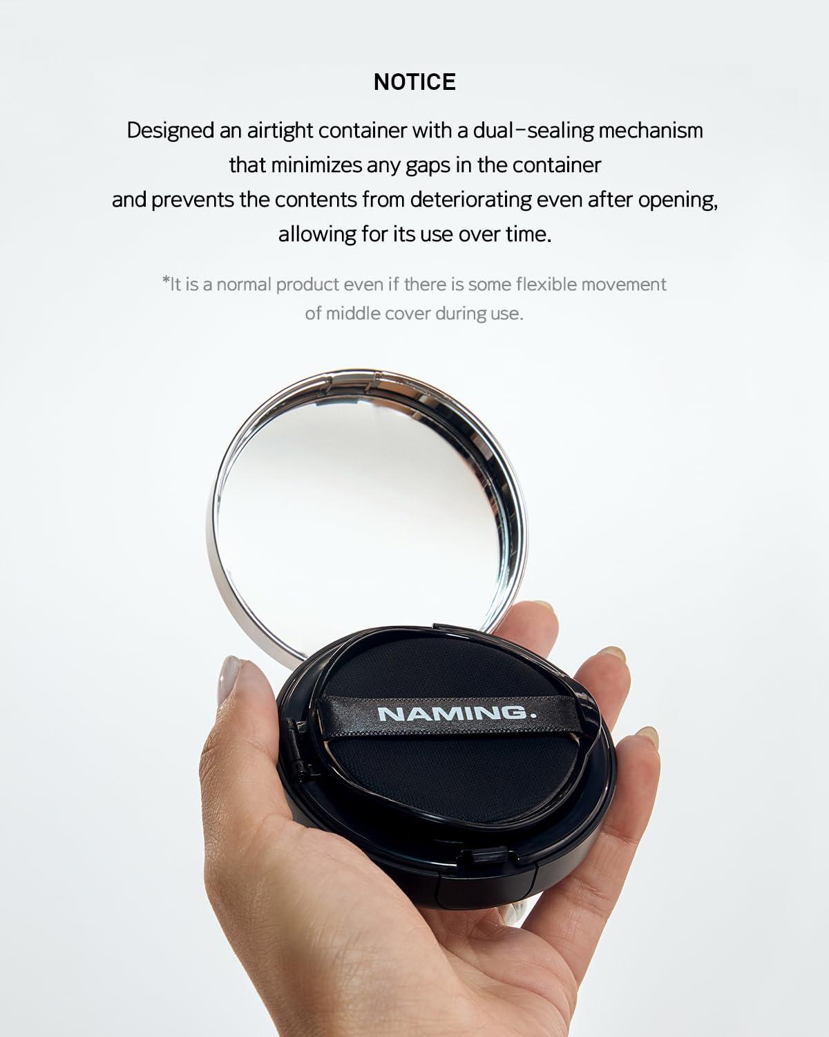 NAMING NAMING Layered Fit Cushion SPF 50+ PA+++ | Natural Glow, Long-lasting, Skin Fit Cushion, 12g (17Y)