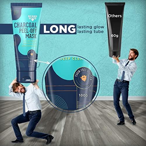 BEARDHOOD Beardhood Charcoal Peel Off Mask, Set of 2, 7 Ounce/200Gram