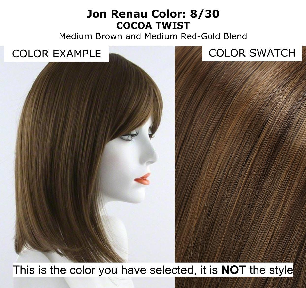 Jon Renau Bundle 3 items: Top Level Long Layered 16" Long Clip In Hair Topper Crowne Jon Renau Womens Double Monofilament Top Folded Swiss Lace Color 8/30, Wig Comb, MaxWigs Hair Loss Booklet