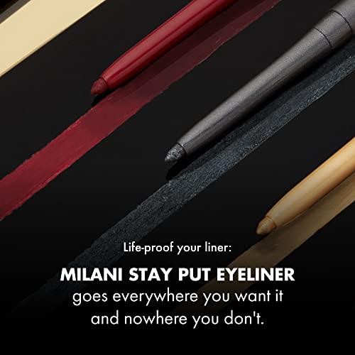 Milani Milani Stay Put Eyeliner - After Dark (0.01 Ounce) Cruelty-Free Self-Sharpening Eye Pencil with Built-In Smudger - Line & Define Eyes with High Pigment Shades for Long-Lasting Wear
