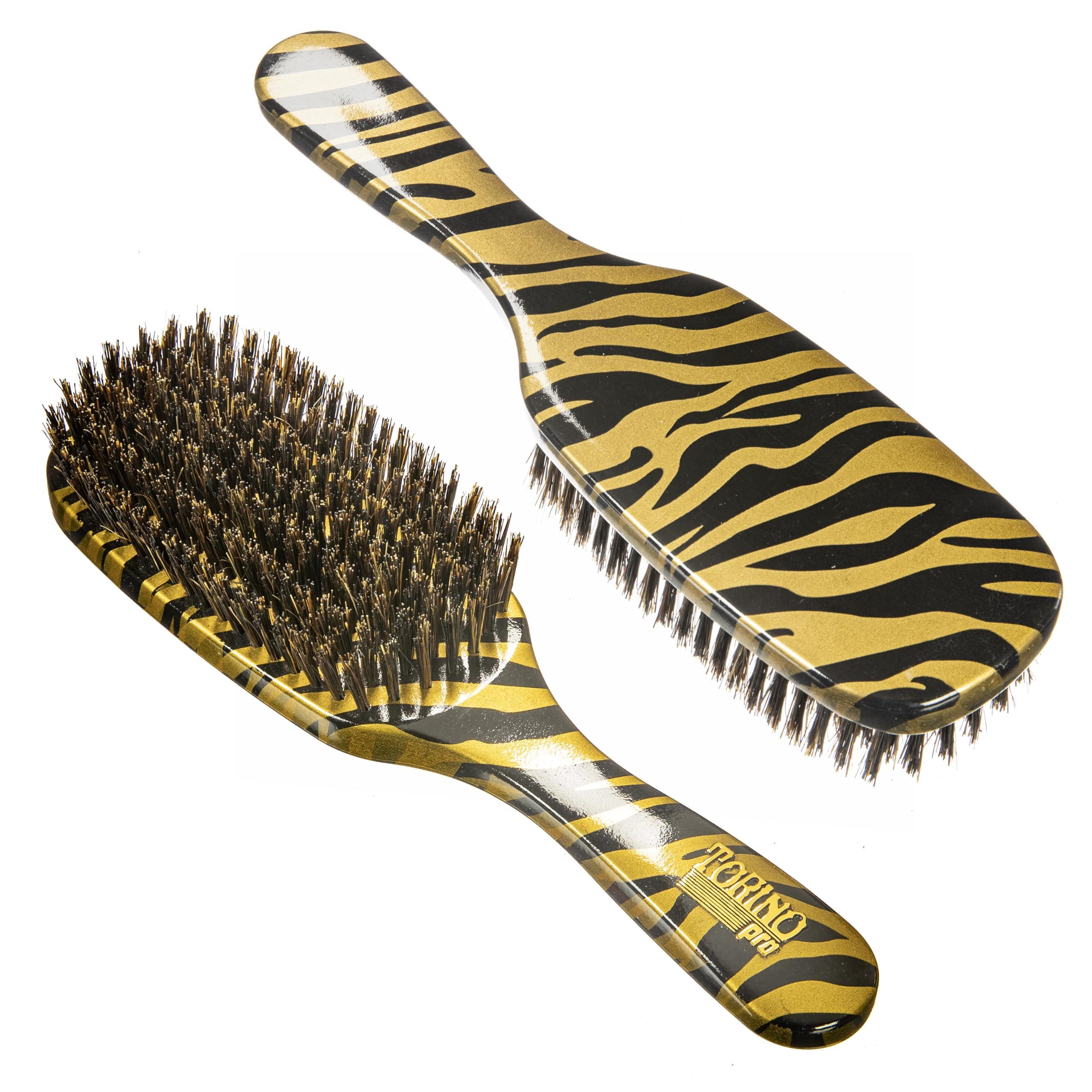 TORINO PRO WAVE BRUSHES BY BRUSH KING Torino Pro Wave Brush #262-7 Row Medium bristles Shower brush -100% Pure Boar Bristles - Great Workhorse for laying down your 360 Waves