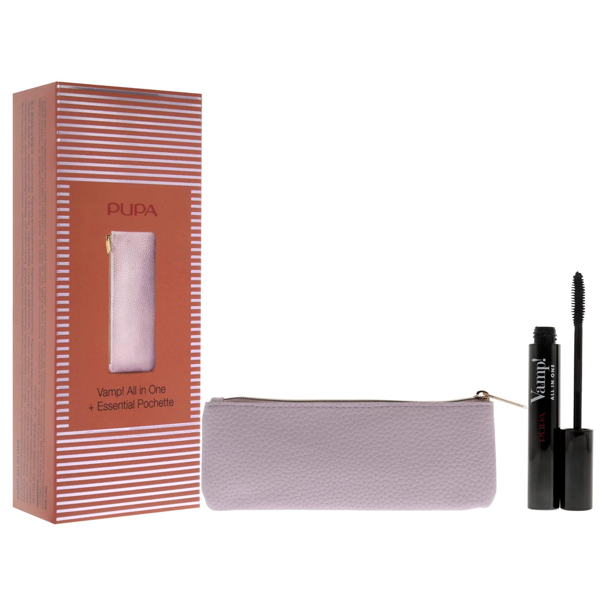 Pupa Pupa Milano Vamp! All In One Mascara Set 0.30 oz Vamp! All In One Mascara -101 Extra Black, Bag Women 2 Pc