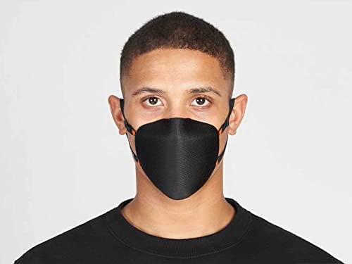 Masuku Masuku One Face Mask | Black Smooth | Nano-Fibre Filtration | High Performance Face Covering | Medium