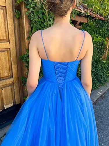 Sevintage Sevintage Juniors Teal Tulle Short Prom Dress for Women Spaghetti Straps Sweetheart Party Formal Gown Plus Size A-Line Wedding Guest Dresses US16W