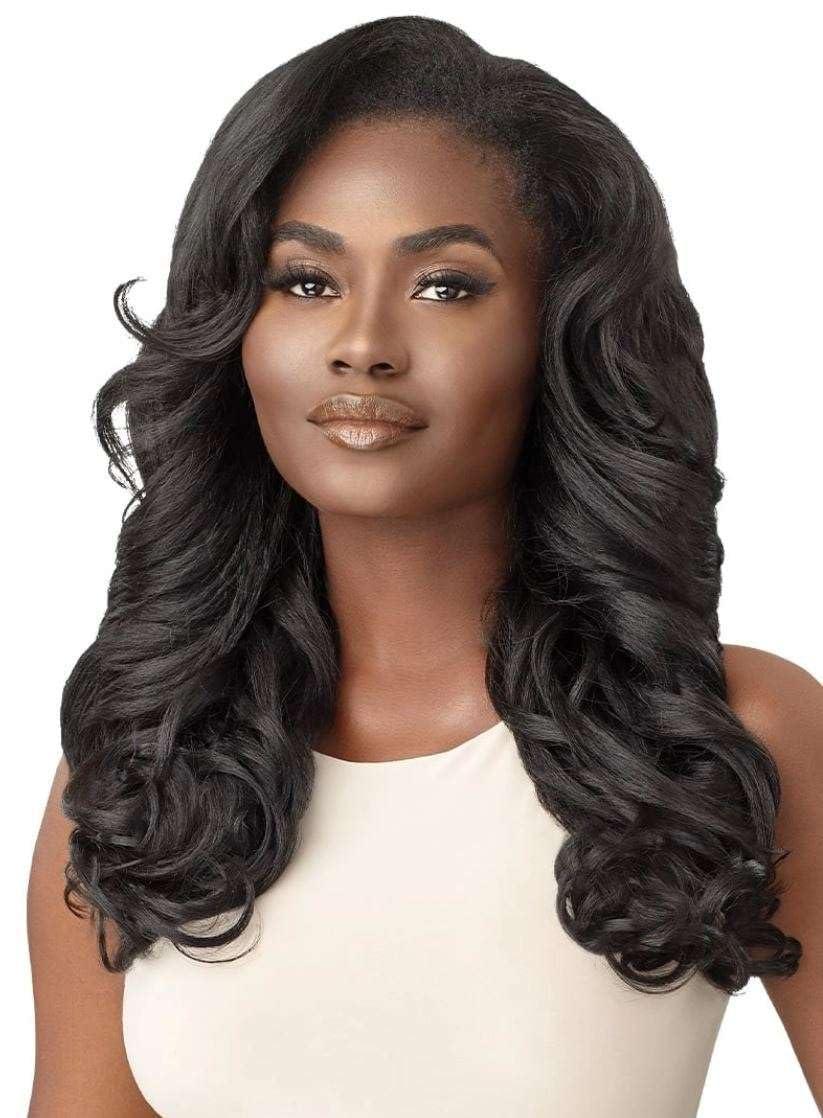 Outre Outre Synthetic Quick Weave Half Wig - NEESHA H304 (Color:DR4/GDNHNBL)