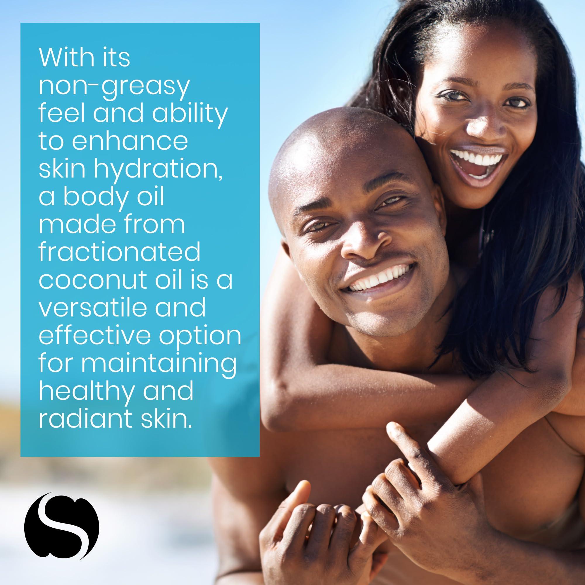 Skinsations Skinsations - Scented Body Oil - Coconut Spice - 100% Fractionated COCONUT Oil - Fragrance Oil for Skin, After Shower Body Oil for Women and Men, Body Moisturizer, Bath Oil, Hydrating Massage Oil