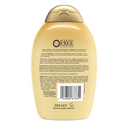 OGX OGX Anti-Hair Fall + Coconut Caffeine Strengthening Shampoo with Caffeine, Coconut Oil & Coffee Extract, 13 Fl Oz