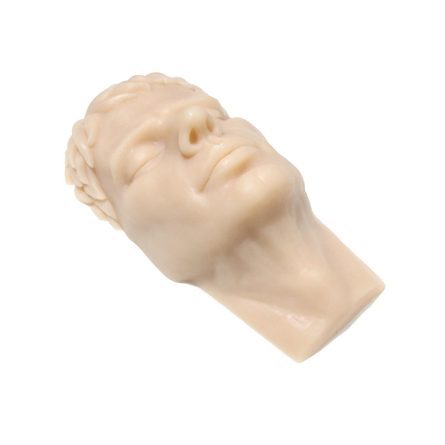 JUYO VONSAN JUYO VONSAN Injection Training Mannequin Face Silicone Head Facial Injection Face Nose ModelNot TPE for Piercing Tattoo Practice Medical Student (Man Head)