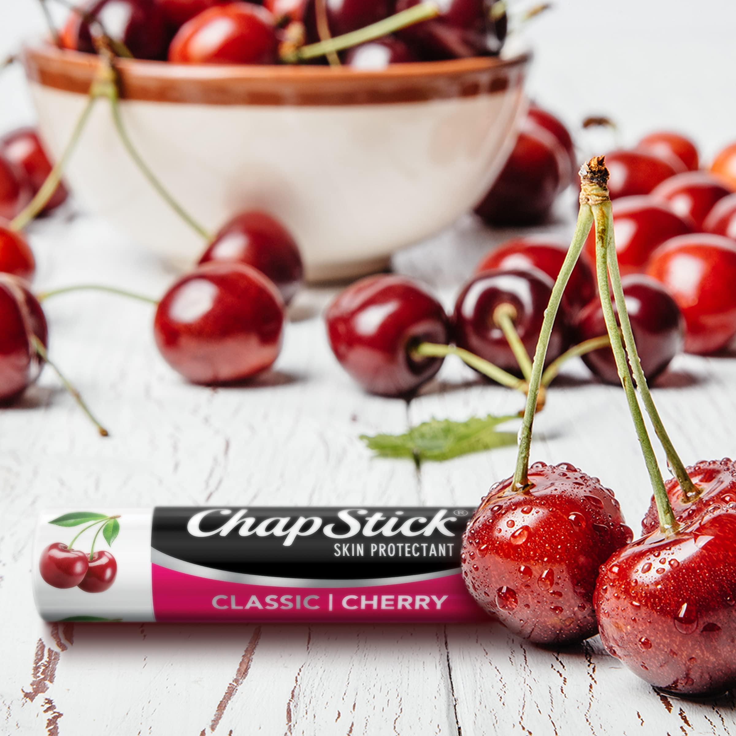 ChapStick ChapStick Lip Balm, Classic Cherry 3-Packs (12 Sets/36 Tubes) Bulk Lip Care, Fruity & Sweet, 0.15 Oz Ea