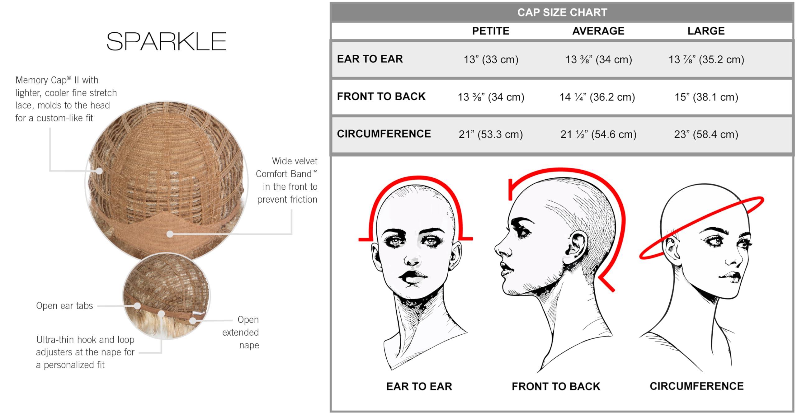 Raquel Welch Raquel Welch Sparkle Short Layered Synthetic Wig by Hairuwear, Petite Cap, SS17/23 Shaded Iced Latte Macchiato