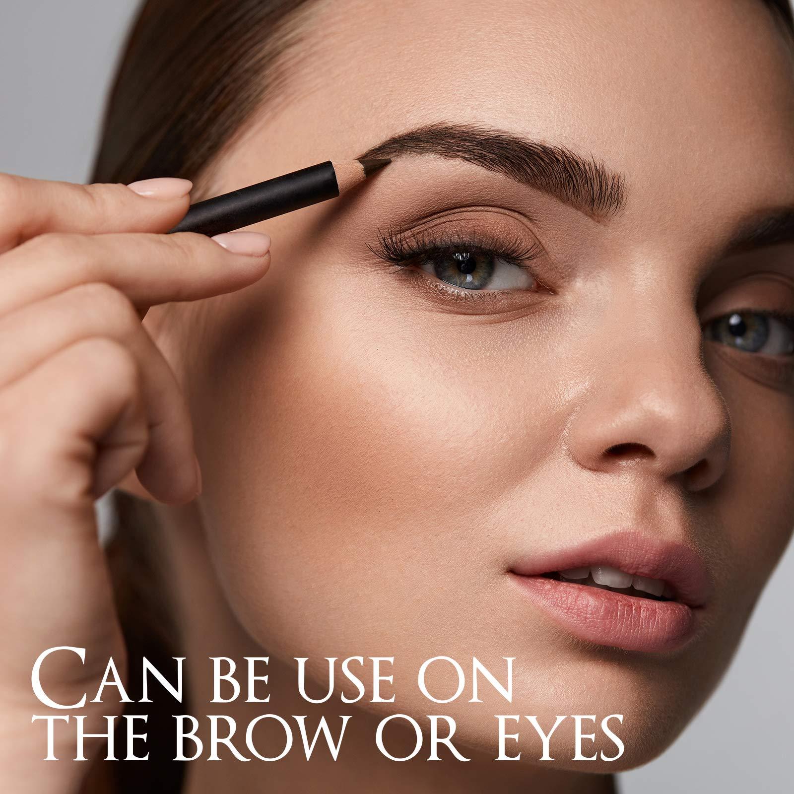 coco larue CoCo La Rue Eyebrow Pencil Eyeliner Waterproof Smooth Smudge Proof Pen Eye Pencils Intense Pigment Eye Liners for Women Affordable Makeup Eye Pencil (Black)