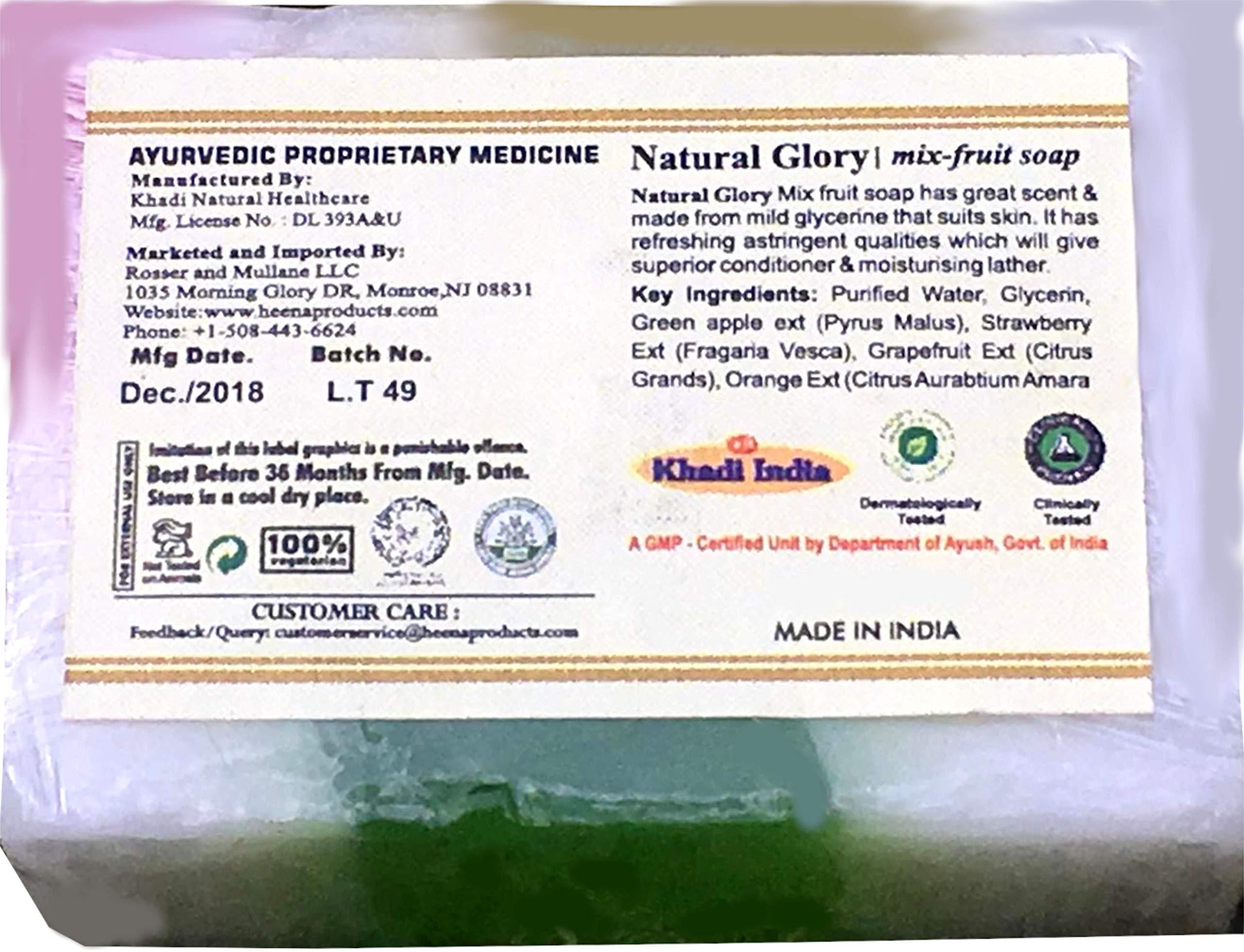 Natural Glory Natural Glory Mix Fruit Soap Set of 4 Soaps Bar