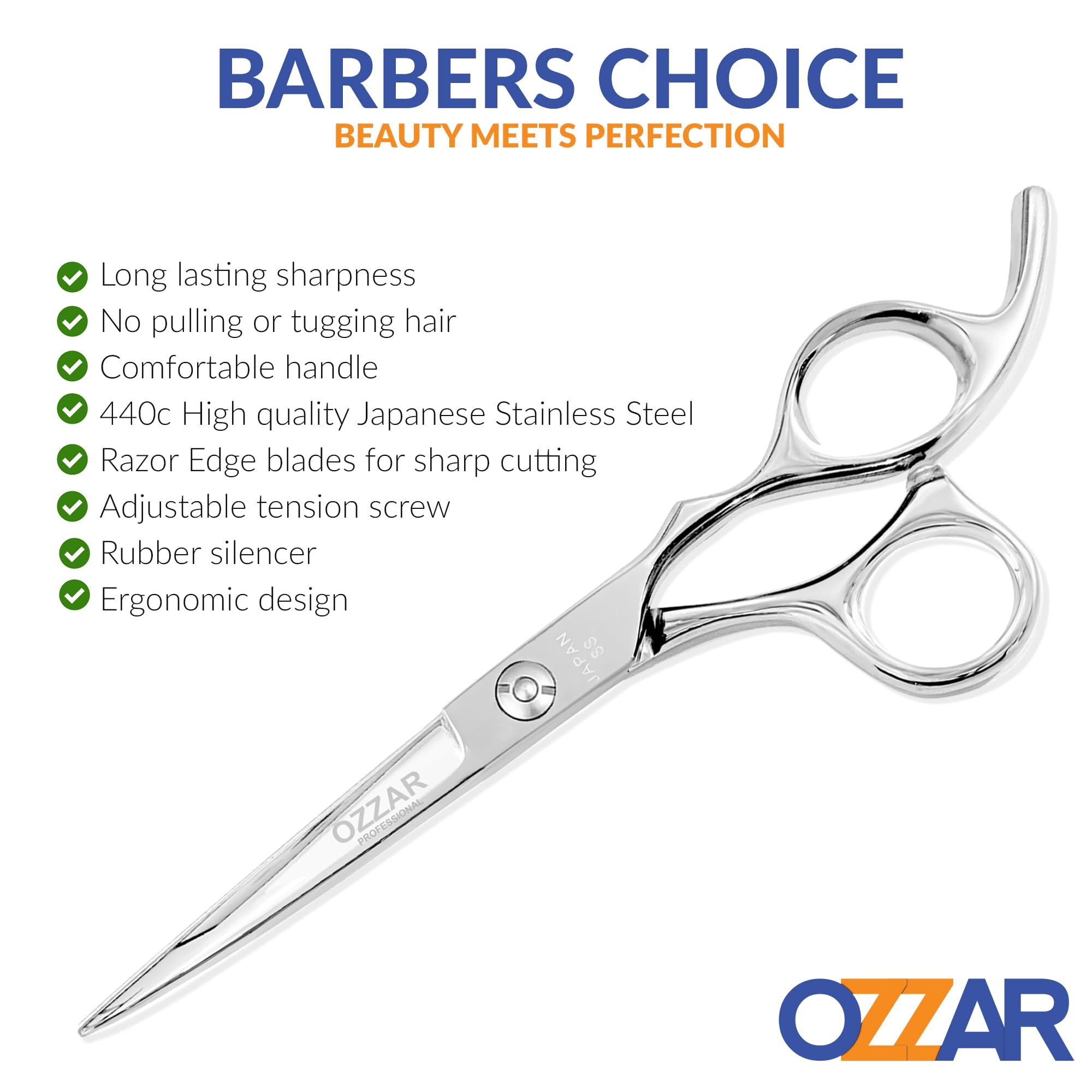 OZZAR OZZAR Professional Hair Scissors 6.5" Hair Cutting Shears Razor Edge Barber scissors Hairdressing Scissors with Extremely Sharp Blades - 440C Japanese Stainless steel Haircut kit