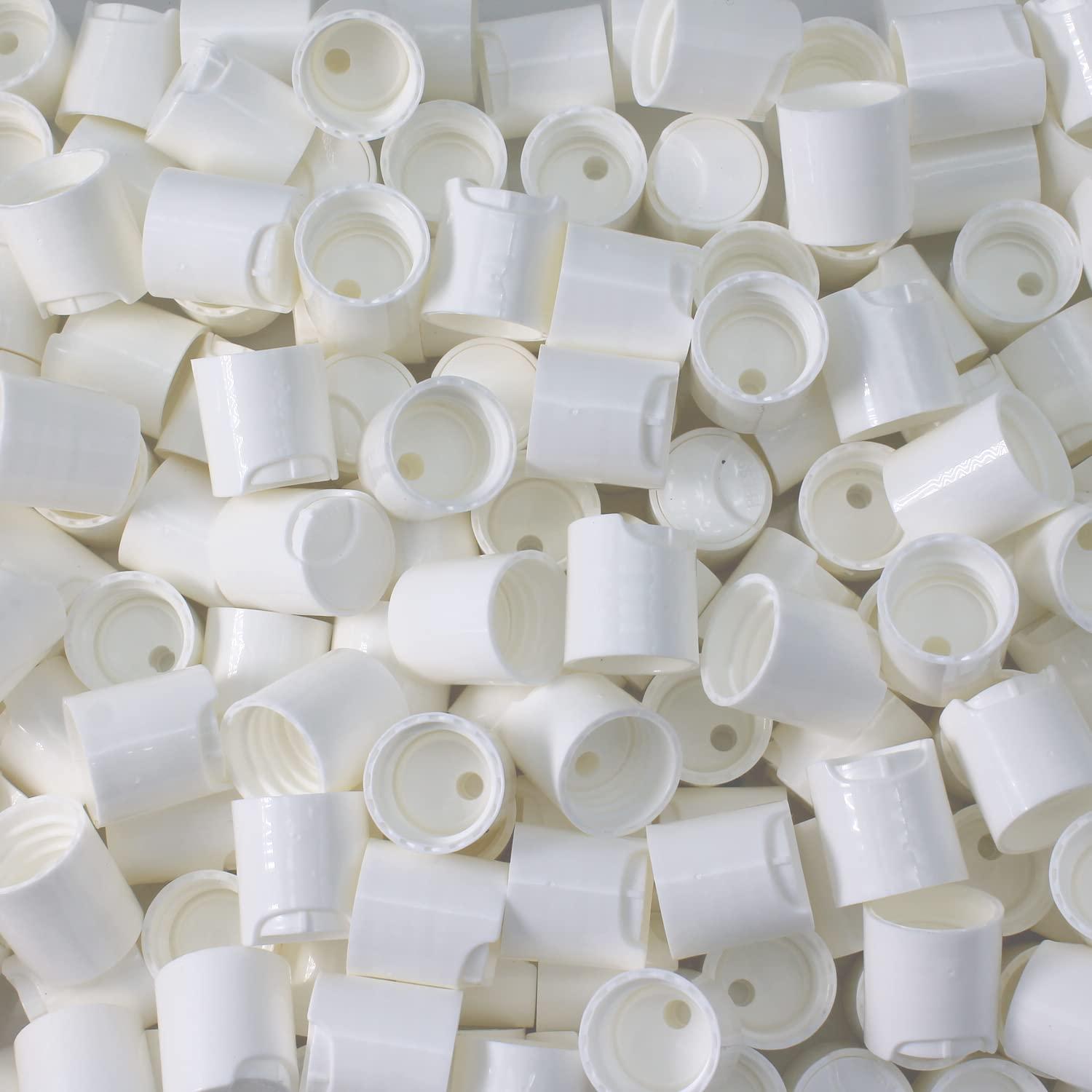 EcoJeannie EcoJeannie Wholesale 20/410 White Disc Top Caps Press Cap Dispensing Closure w/ 20mm Neck Diameter for Refillable Bottles - BPA-free (12000 Caps)
